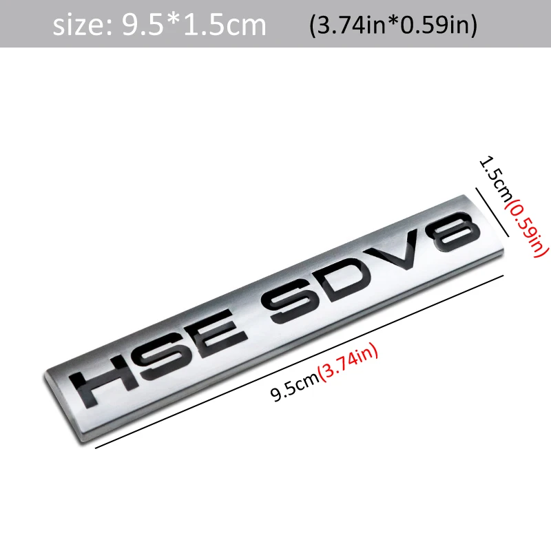 AQTQAQ 1Pcs 3D Metal HSE Car Side Fender Rear Trunk Emblem Badge Sticker Decals for Land Rover Range car stickers funny|Наклейки на