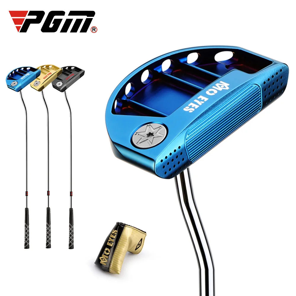 

PGM MO EYES Golf putter Authentic Driver Golf Men's Club Blue/Gold Putter with Line of Sight Large Grip Hitting Stability TUG029