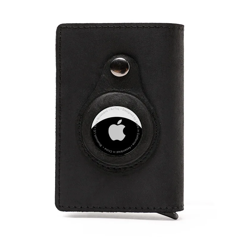 

Кожаный RFID-кошелек для Apple AirTag, защитный чехол, GPS-локатор, трекер, устройство против потери, держатель для карт, чехол для AirTag