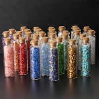 natural gravel crystals chip glass wishing bottle 3 5mm minerals reiki healing specimen rock stone for home decor birthday gifts