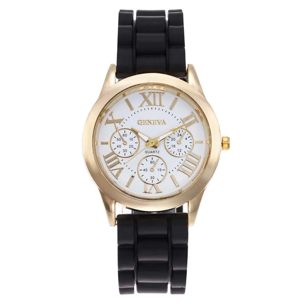 

Fashionable casual Luxury Quartz Watch Three Eye Roman Scale Dial Casual Silicone Strap Men's Watch часы мужские наручные