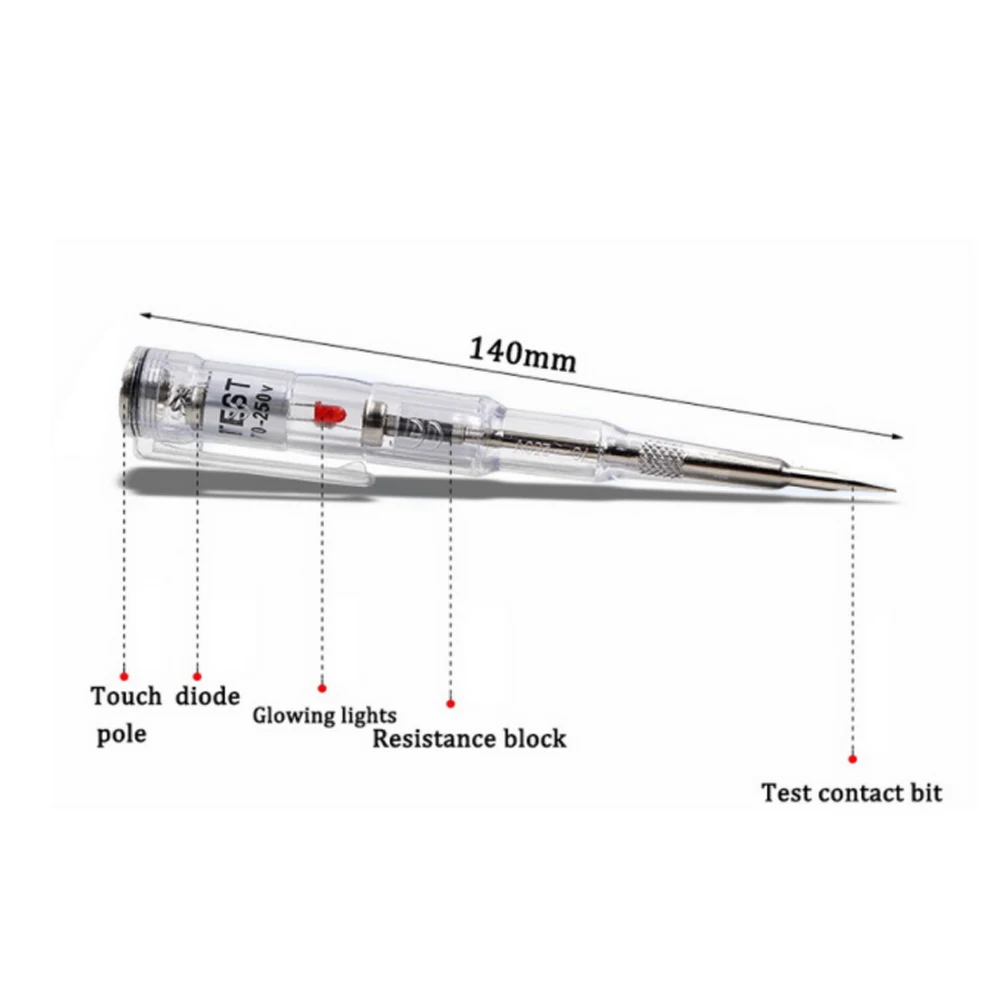 Waterproof Induced Electric Tester Pen Screwdriver Probe Light Voltage Detector AC/DC 70-250V Test Pencil Dropship | Инструменты