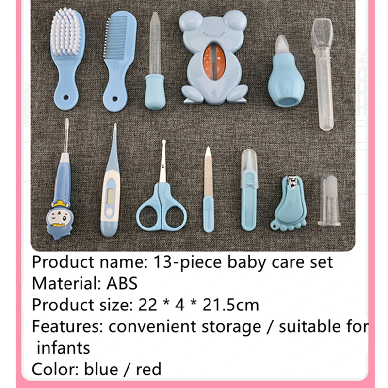 Baby Care Multifunction Set Healthcare Thermometer Hygiene Grooming Brush Infant Kit Nail Trimmer Scissor Toiletries | Дом и сад