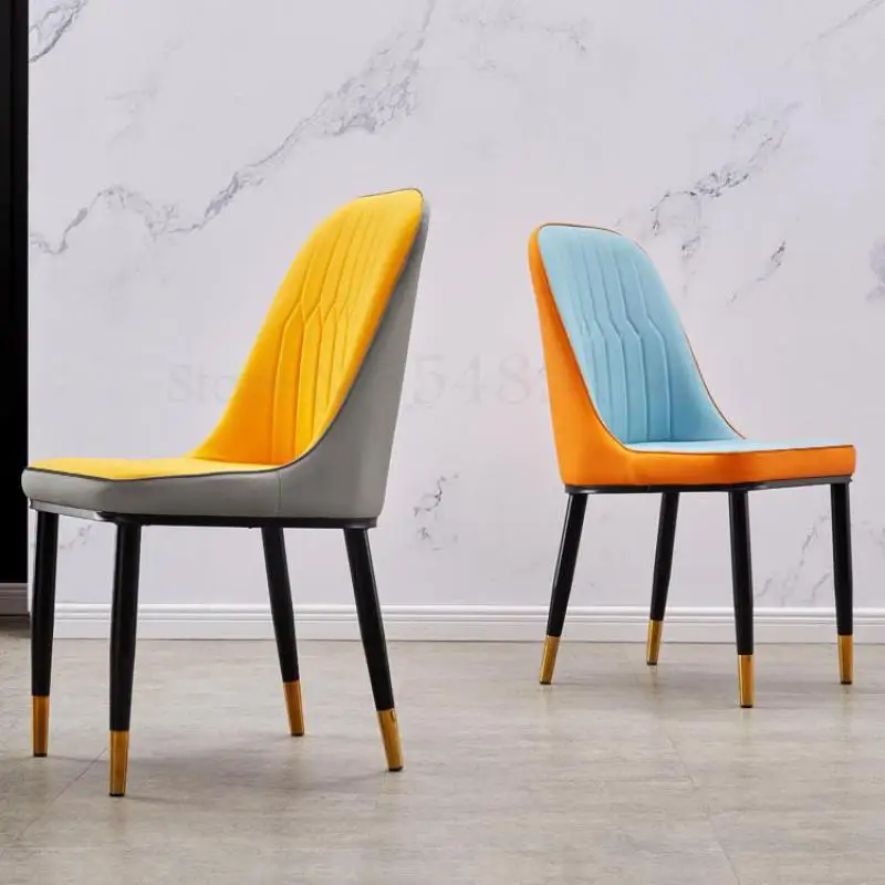 Simple modern dining chair light luxury home back nordic leisure coffee hotel stool |