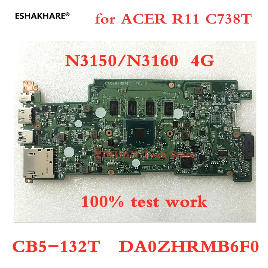 For ACER Chromebook R11 C738T CB5-132T Laptop motherboard wi