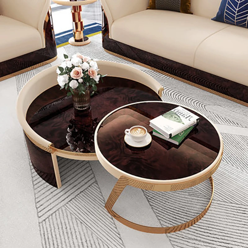 Современный роскошный высококлассный кожаный диван для виллы комбинированный