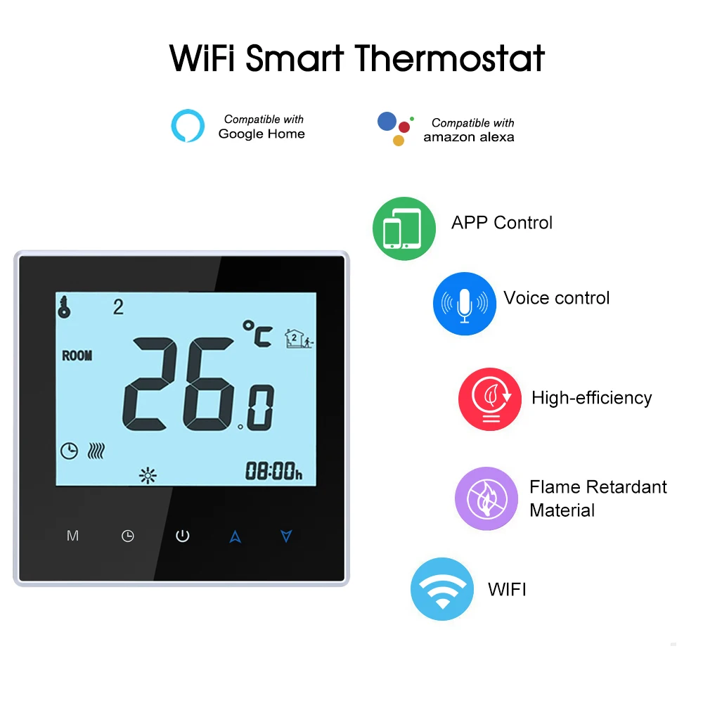 Термостат для водяного/газового котла Smart WiFi цифровой контроль температуры ler