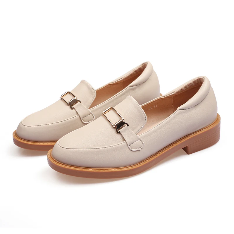Женские офисные удобные лоферы на низком каблуке Женская повседневная обувь с