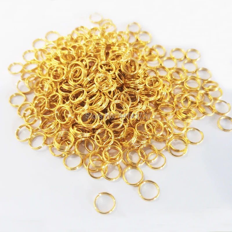 

Горячие 6 мм брелоки из нержавеющей стали соединительные кольца круглые раздельные двойные аксессуары для ключей женские мужские для самодельных ювелирных изделий 1000 шт