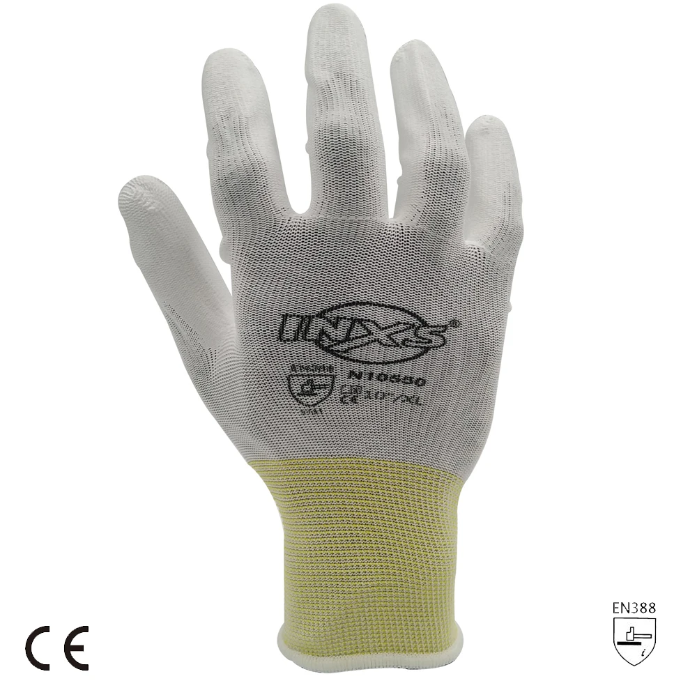 SAFETY-INXS EN388 Polyester PU Coated Breathable and Quick-drying Safety Work Gloves Mechanic 13 Gauge Working | Безопасность и