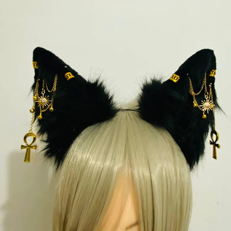 Новая имитация ушей волка шакал уши животных KC изысканный обруч для волос ручной