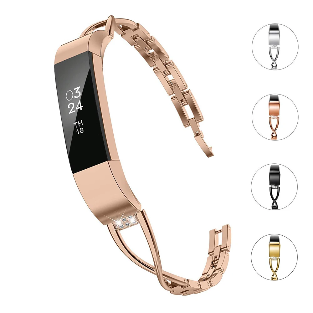 Ремешок из нержавеющей стали для Fitbit Alta hr сменный Браслет цвета розового золота