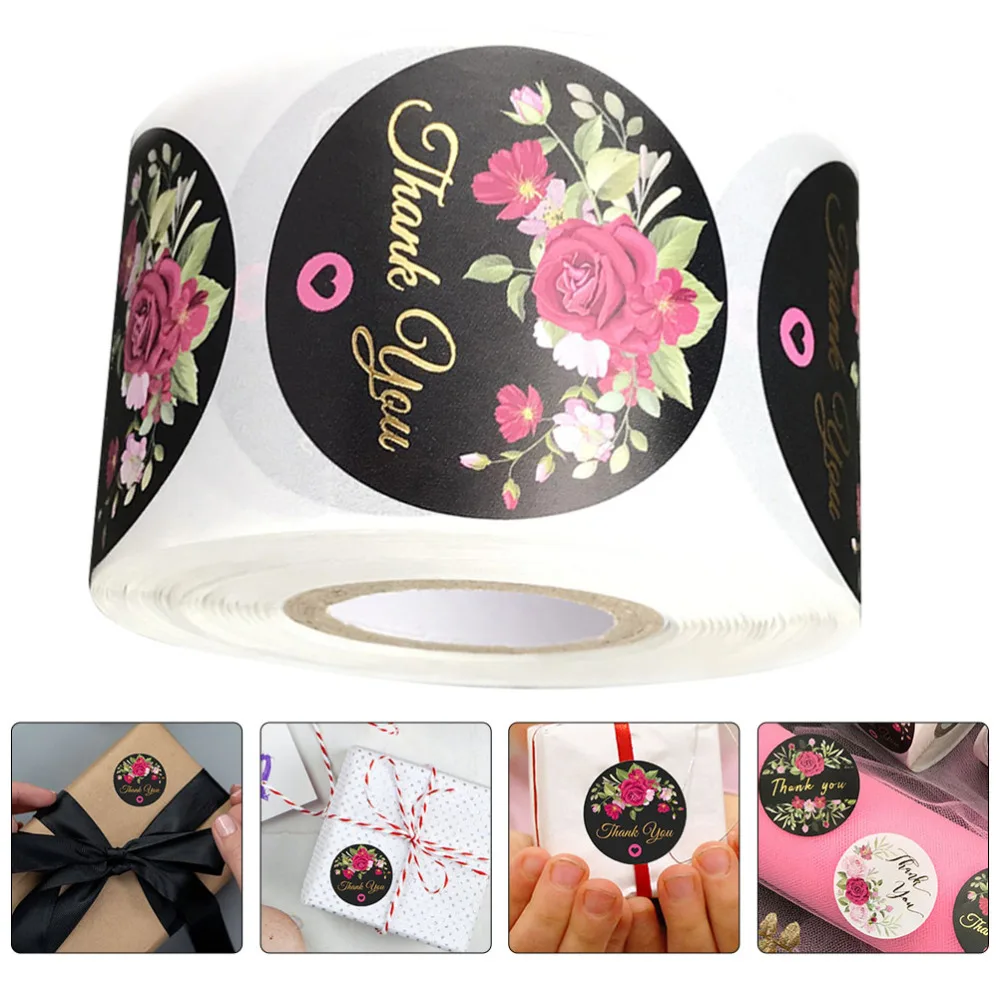 

1 рулон спасибо бирка Стикеры декоративные этикетки Подарочная Упаковка Наклейка запечатывания наклейка