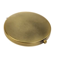 vintage alloy metal folding beauty pocket mirror compact cosmetic mirror magnifying make up tool