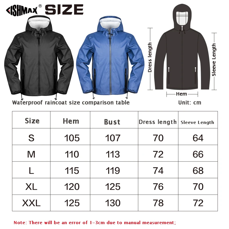 Мужской комплект дождевик и брюки Fish утепленная эластичная Водонепроницаемая