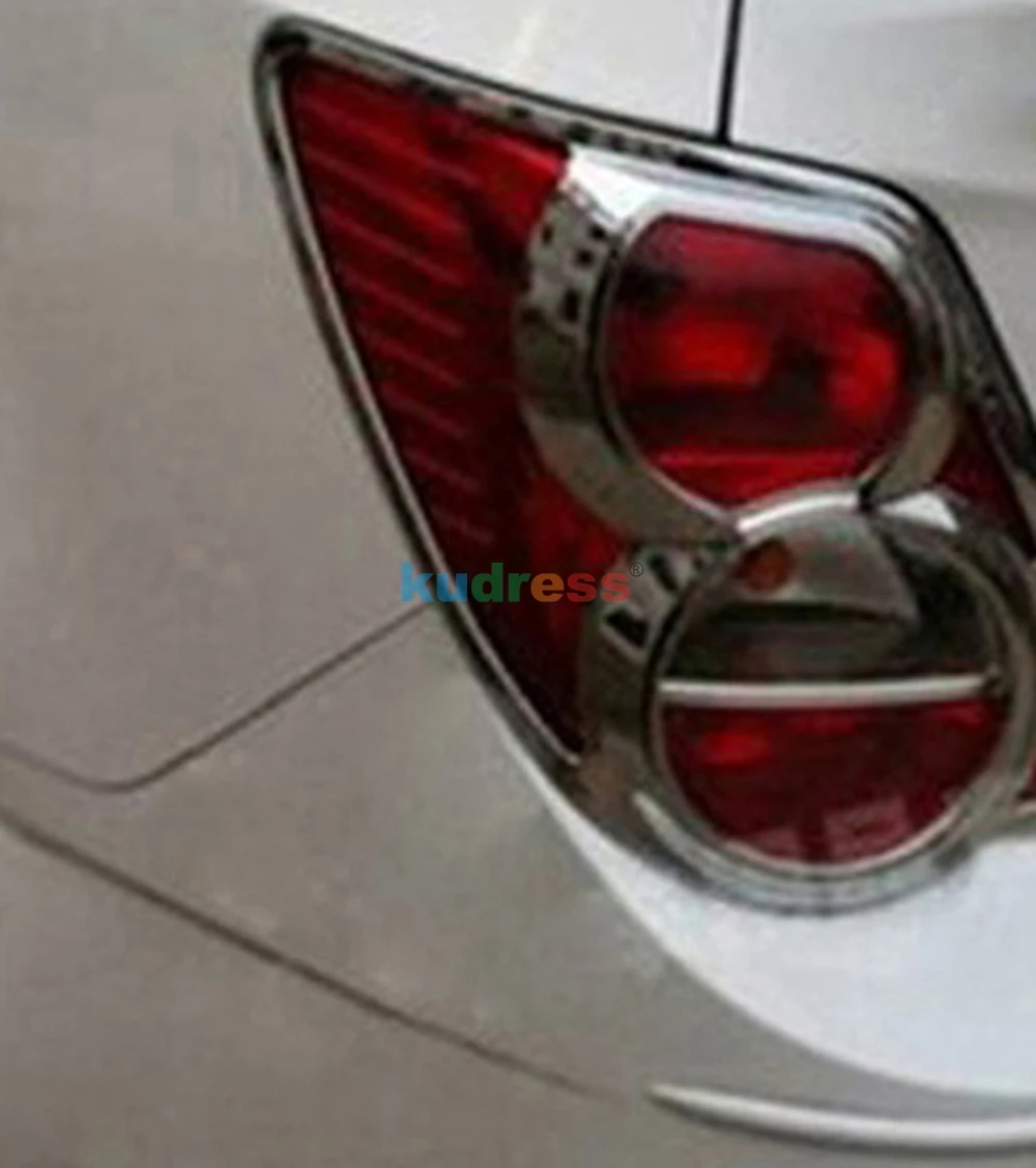 Для Chevrolet AVEO Sonic 2011 2012 2013 Седан ABS хромированный Хвост Светильник Крышка Хвост сзади светильник обложки планки лампы капот автомобиля аксессуары
