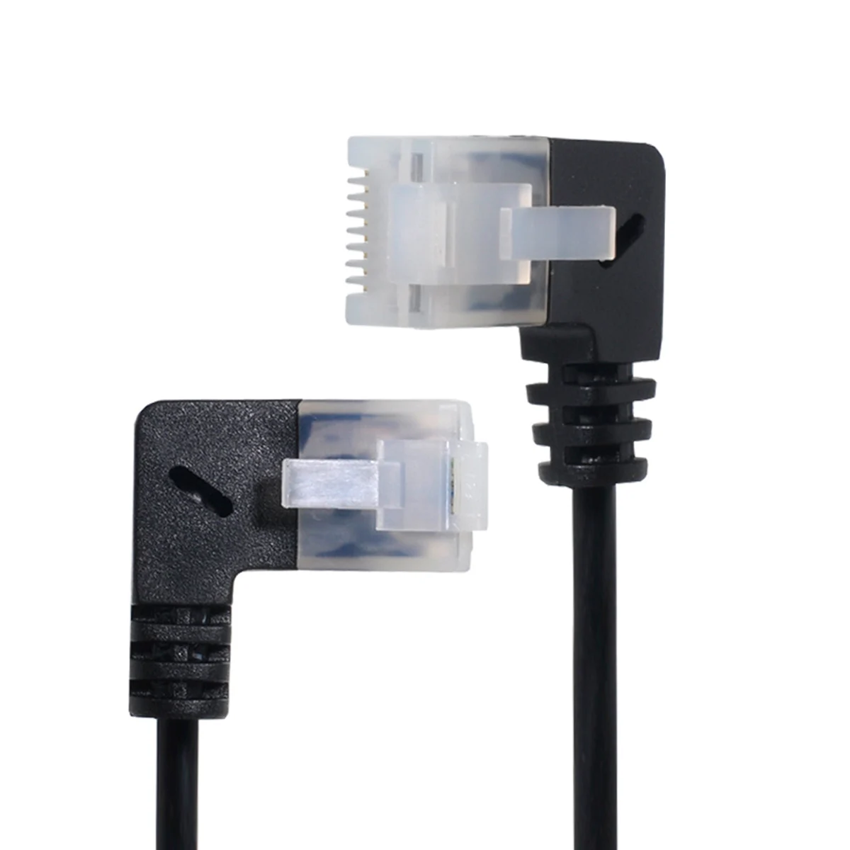 Сетевой UTP-кабель RJ45 с левым и правым углом 25 см патч-корд 90 градусов Cat6a Lan