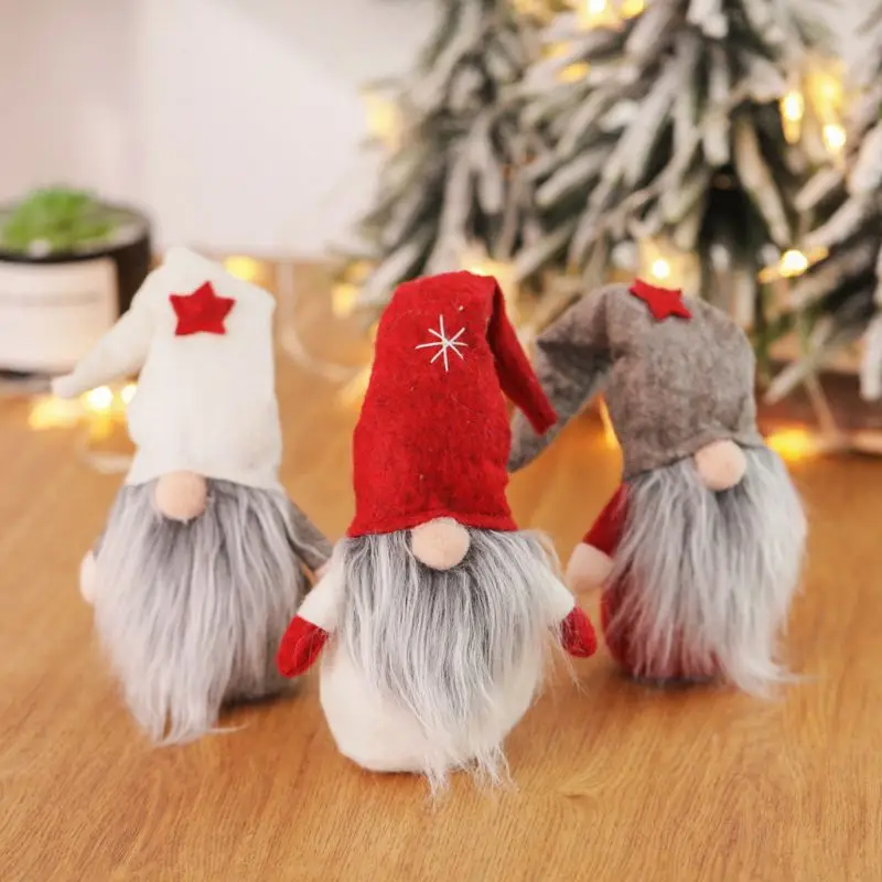 Рождественская длинная в плюшевой шляпе Tomte настольная Статуэтка Санта-Клауса Рождественская гном декорированная кукла украшения Праздничные рождественские подарки Decoracion Navidad