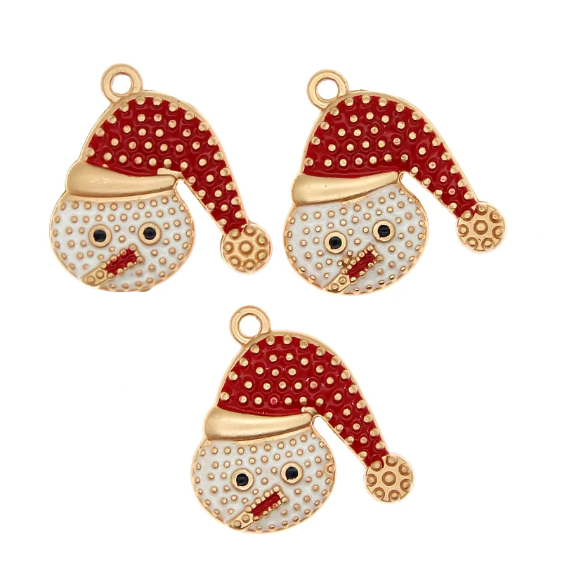 

10 шт./лот Рождественский Снеговик Аватар Эмаль Рождественская елка украшения подвески для DIY ювелирные аксессуары брелок ремесла фурнитура