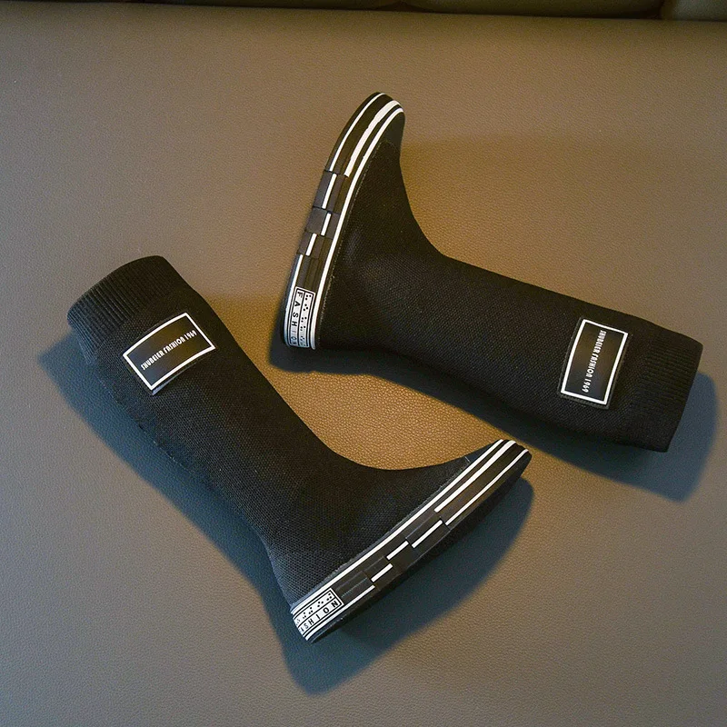 

kid shoes Girls' boots 2020 winter fashion boots side zipper Packet boots new Cool girl's Knee-high Non-slip boots