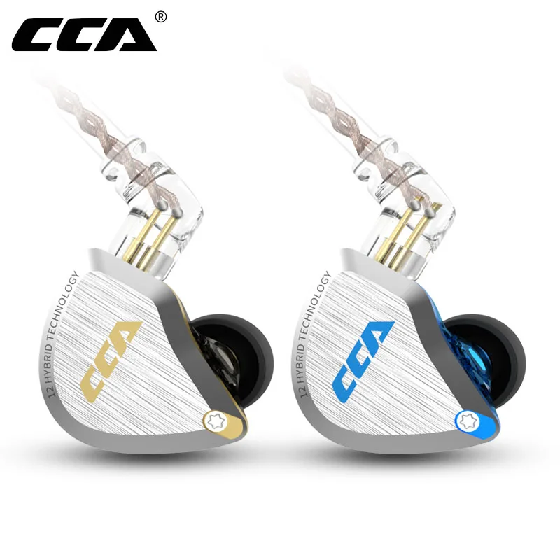 

CCA C12 Earphone 5BA+1DD Hybrid Technology 12 Drivers Unit HIFI Monitor Headphone Sport In-ear Headsets