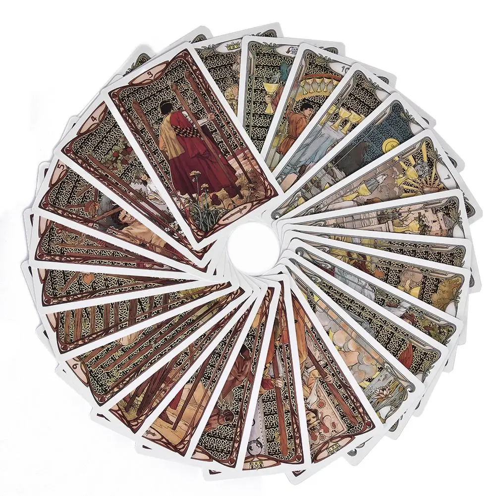 Новые золотые карты Таро в стиле арт нового английский PDF руководство по каталогу