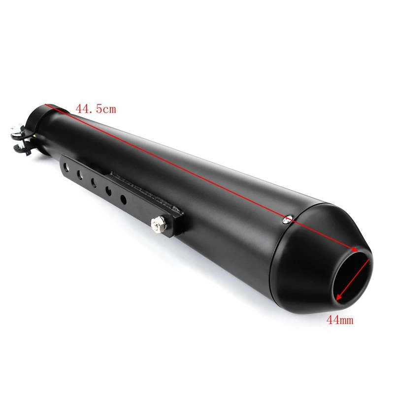 

Universal Motorcycle Cafe Racer Exhaust Pipe With Sliding Bracket Matte Black Silver Sliding Bracket Matte Black Silver