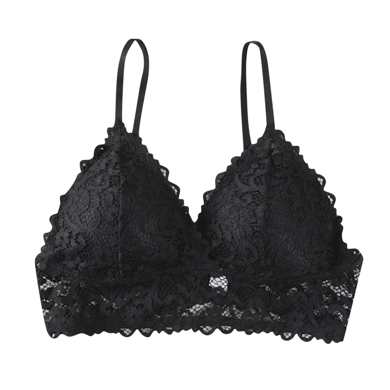 

Floral Lace Bras for Women Sexy Lingerie Beauty Back Deep V Bralette Wire Free Thin Underwear Push Up Bra Female Brassiere