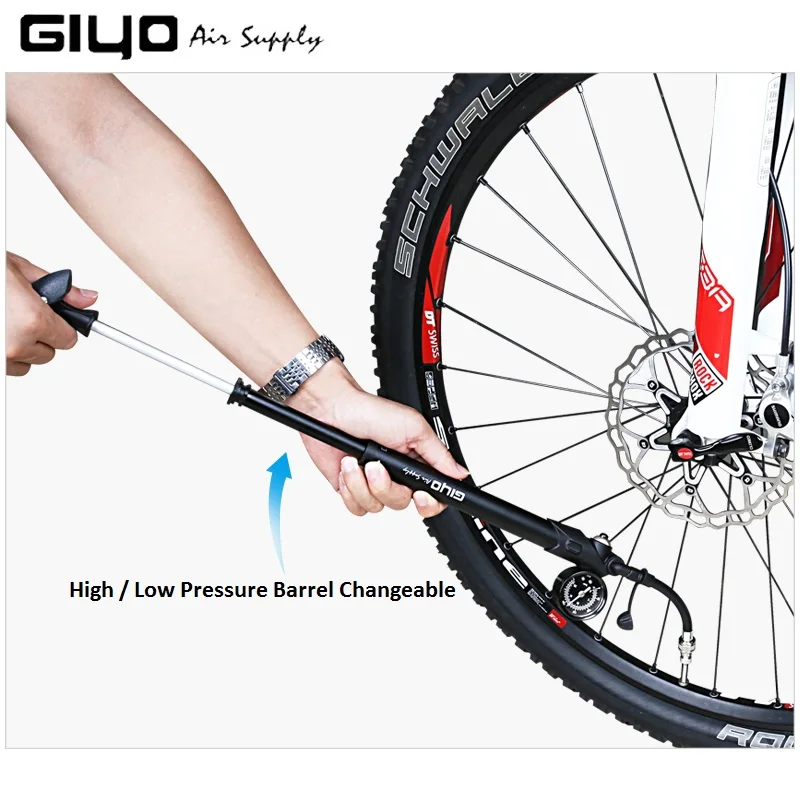 Giyo GS 41P 300psi велосипедный насос для шин шоссейный велосипед Велоспорт с Т образной