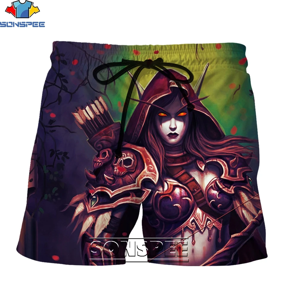 

SONSPEE Passionate Battle Game World of Warcraft Pattern Series 3D Printing Men's Shorts Summer Creative Street Personality