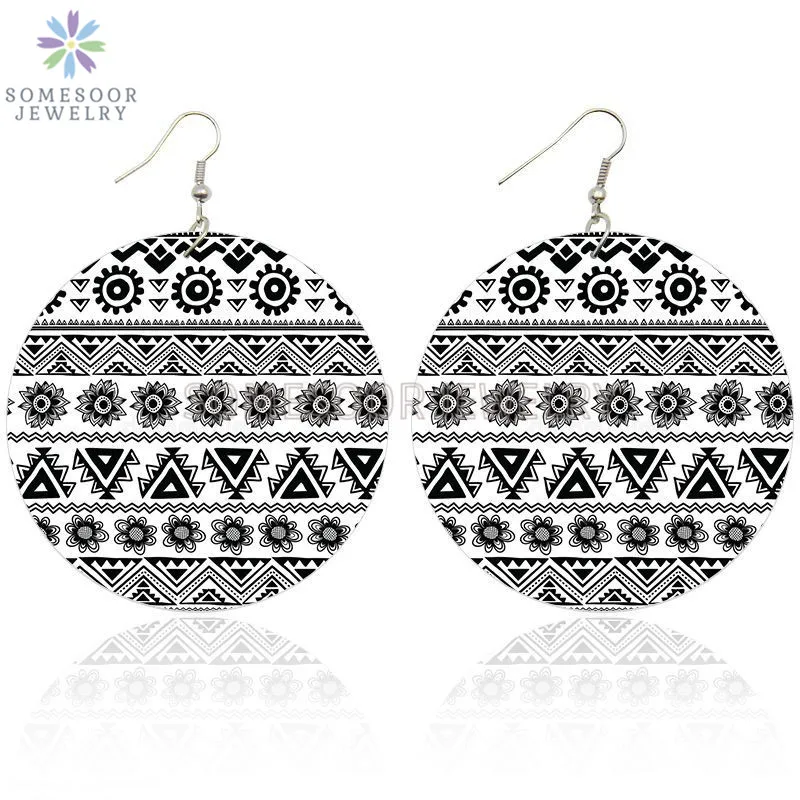 SOMESOOR богемный стиль Африканские Этнические деревянные висячие серьги