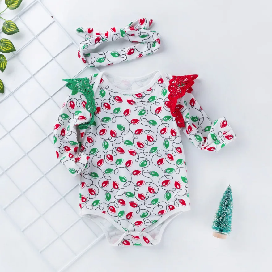 Милые Детские Боди и повязка на голову с короной комплект одежды из 2 предметов