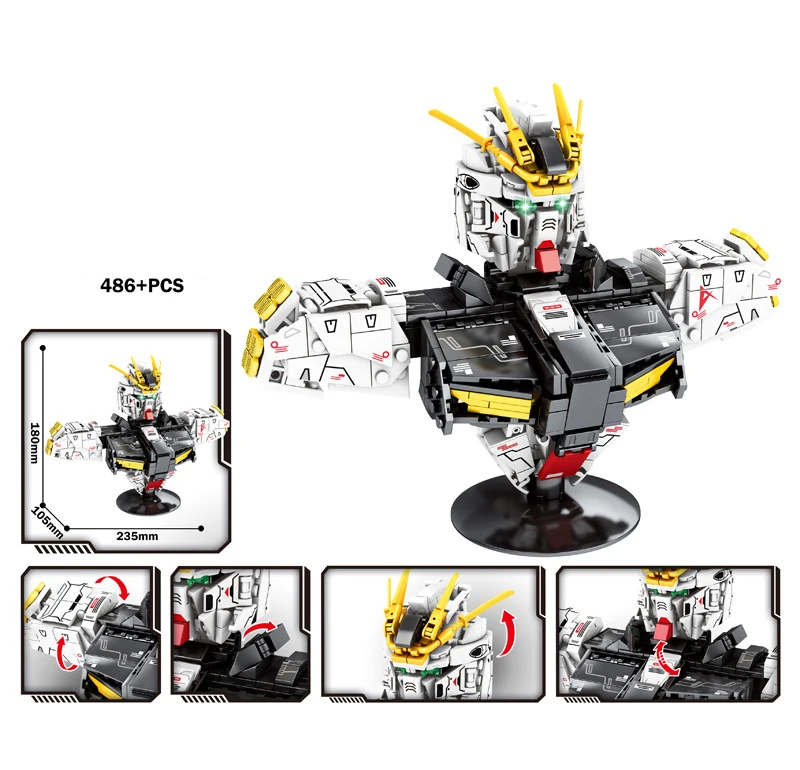 hot super robot war bust building block rx 93 ν gundam sazabi msn 04 bricks assembly model toys collection for boys gifts free global shipping