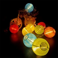 1020 leds lantern string lights battery operated outdoor patio lantern ball garland light christmas globe festoon ball lamp