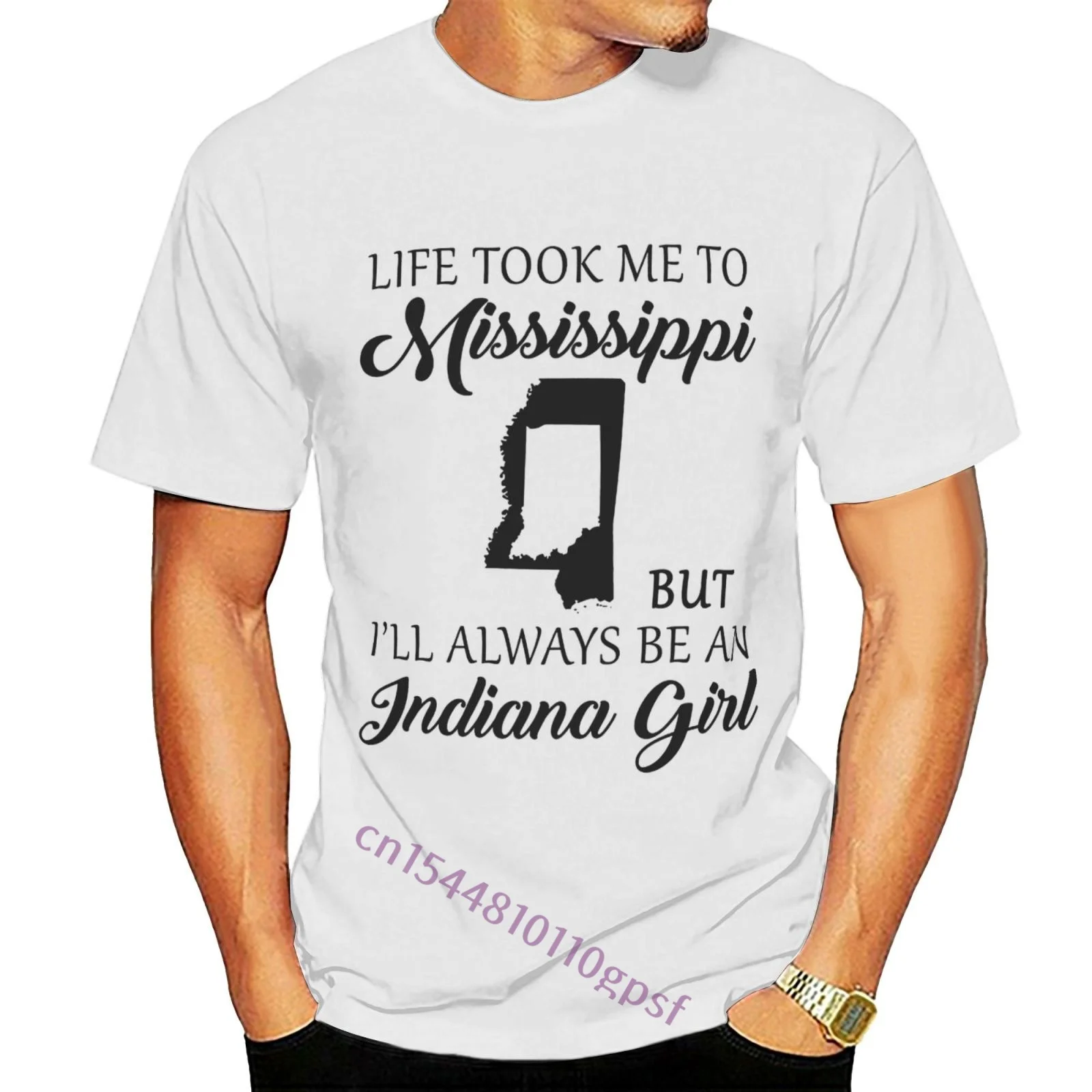 

But I'll Always Be An Indiana White T-shirt Men T Shirt Round Collar Short Sleeve Tee Shirts Top Tee