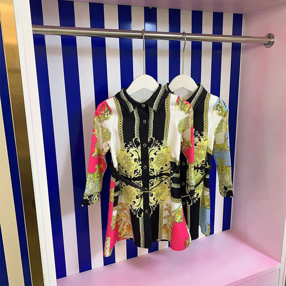 

Высококачественная детская одежда, новинка 2021, весенне-осенние платья для девочек, платье принцессы с длинным рукавом для больших детей, в з...