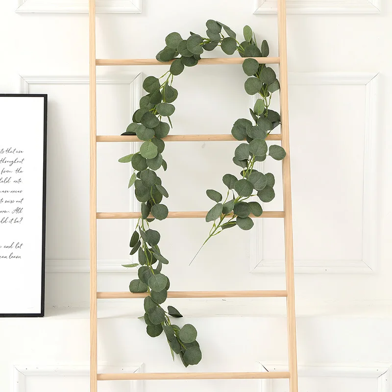2 м искусственные зеленые эвкалиптовые лозы из ротанга Свадебные украшения
