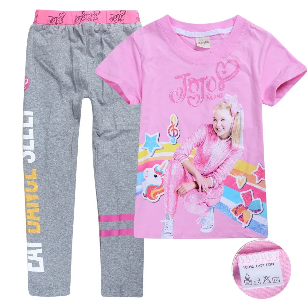 JOJO siwa блестящие для девочек хлопковая детская одежда футболка с коротким рукавом