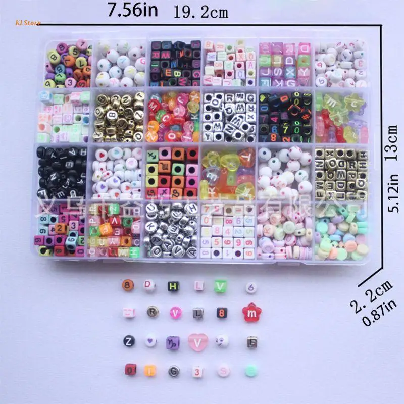 

1200Pcs Colorful Acrylic Alphabet Letter Beads Cube for Name Bracelet DIY Crafts