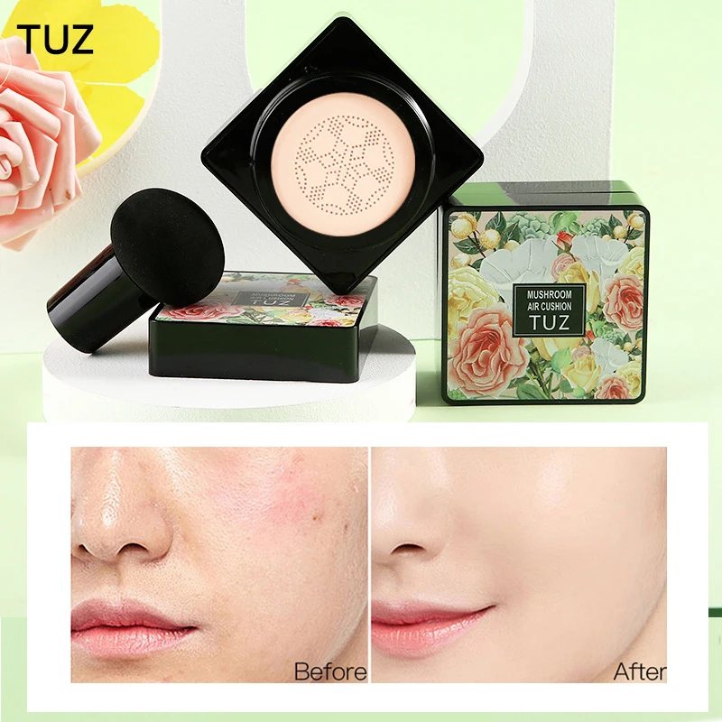 

BB Air Cushion Foundation Mushroom Head CC Cream Concealer Whitening Makeup Cosmetic Waterproof Brighten Face Base Tone 12g