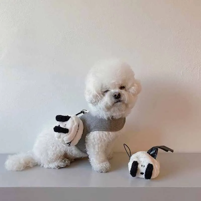 Bolsa para recoger caca de perro, monedero colgante para perro que camina, bandolera para llaves-0