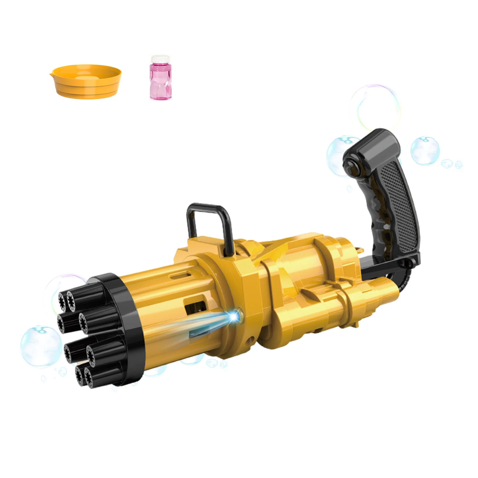 

8-Hole Bubble Gun Colorful Light Automatic Bubble Blowing Toys Summer Children'S Garden Outdoor Toys