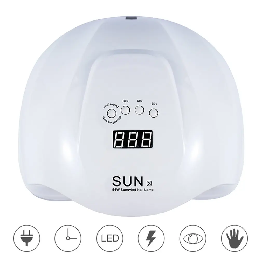 Dual Light Uv Led Nail Lamp Dryers Gel Polish Curing Low Heat Mode Auto Sensing For Nails | Красота и здоровье