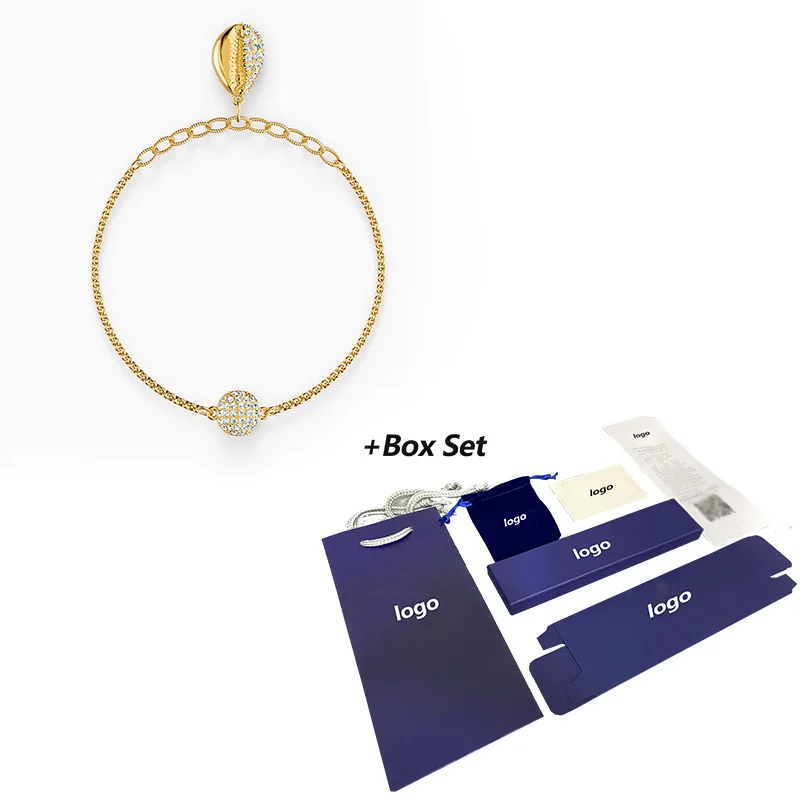 

Fashion SWA New REMIX COLLECTION SHELL STRAND Bracelet Fresh Shell Decoration Gold Bracelet Female Romantic Jewelry Gift