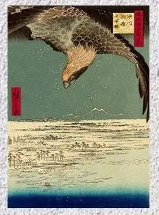 Японское искусство утагава хирошиджа пейзаж Декор печать постер Картина на