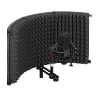 3 panel foldable microphone isolation soundproof shield recording wind screen microphone recording studio cover live