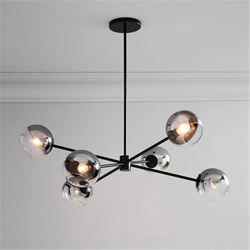 

Nordic Designer Molecular Chandelier Lighting Modern LED Glass Pendant Lamp Living Room Bedroom Restaurant Home Decor Luminaires
