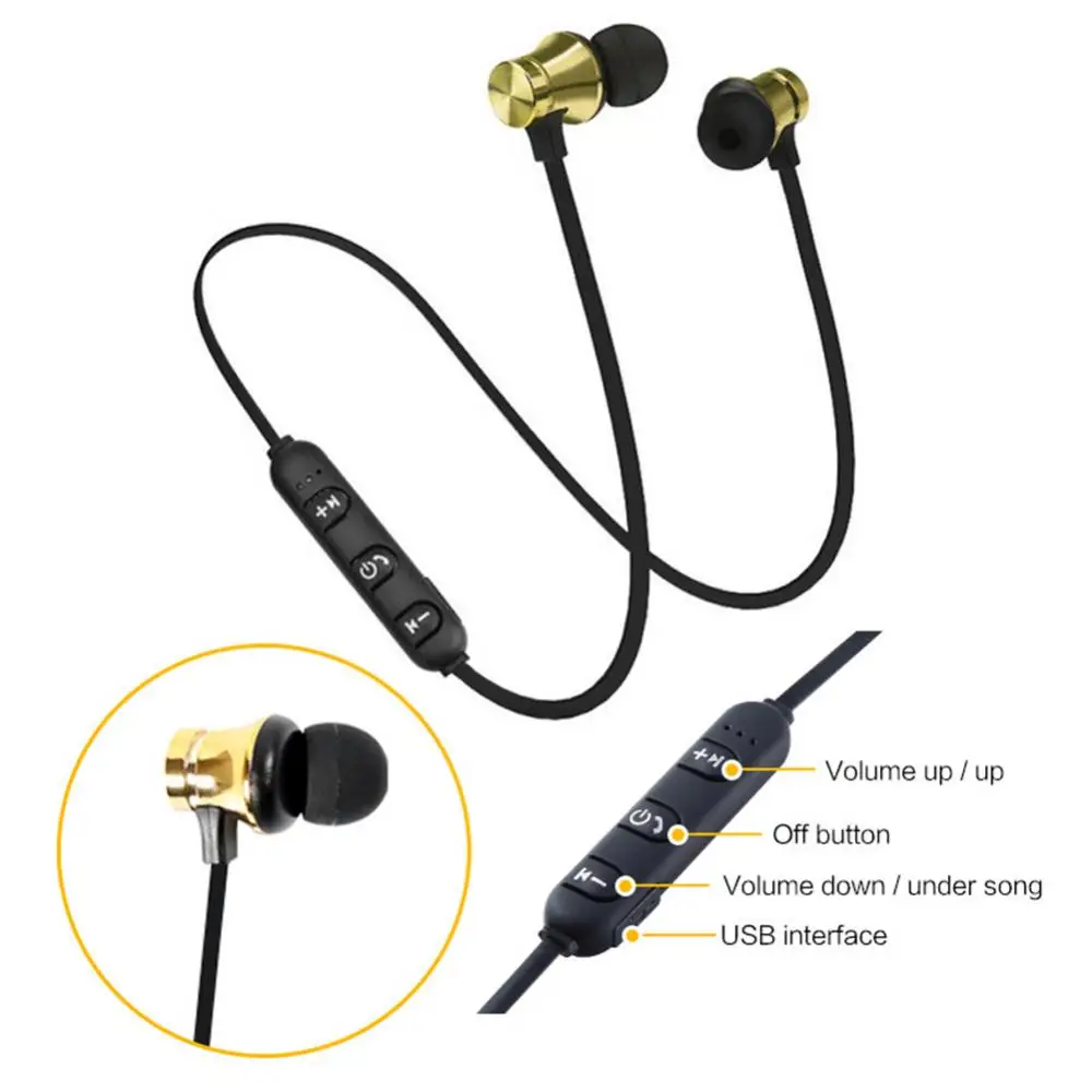 

Magnetic Wireless bluetooth Earphone XT11 music headset Phone Neckband sport Earbuds Earphone with Mic For iPhone Samsung Xiaomi