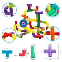 tubular construction building blocks toys early education assembly blocks 3 6 years old assembly joints plastic block