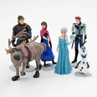 Игрушки Disney Frozen 4-11 см, принцесса, Анна, Эльза, Кристоф, Свен, Олаф, ПВХ экшн-фигурки модели кукол для детской коллекции, рождественские подарки